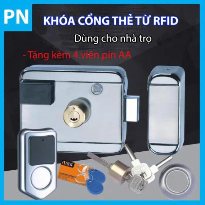 Khóa Cửa Cổng Thẻ Từ RFID cho phòng trọ, nhà cho thuê