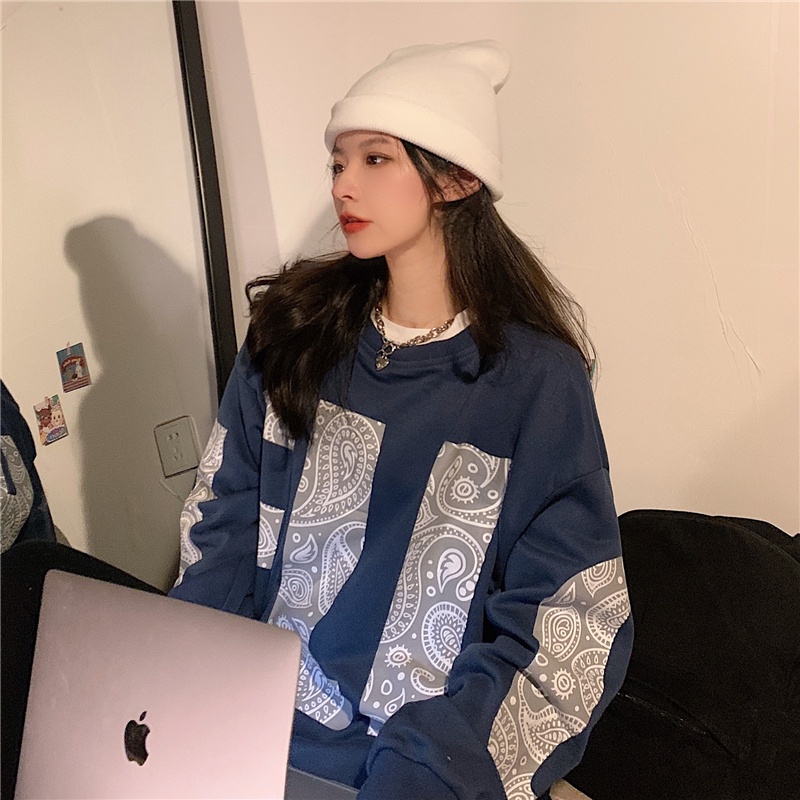 Áo thun tay dài cổ tròn dáng rộng thời trang Hàn Quốc 3 màu lựa chọn | BigBuy360 - bigbuy360.vn