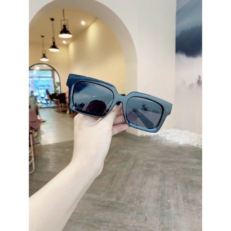 Kính thời trang Off White nam nữ giá rẻ, Kính mắt thời trang Korea,dáng vuông streerwear logo dập nổi Fullbox tặng khăn