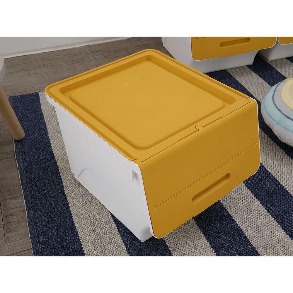 Thùng lưu trữ đa năng bằng nhựa PP cao cấp, có nắp OTELLO 34 Lít  màu vàng Index Living Mall Nhập khẩu Thái Lan