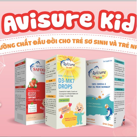 Avisure (Safoli Drops /D3-MK7 Drops /DHA Drops) siro cho bé , bổ sung các loại khoáng chất và vitamin cho trẻ