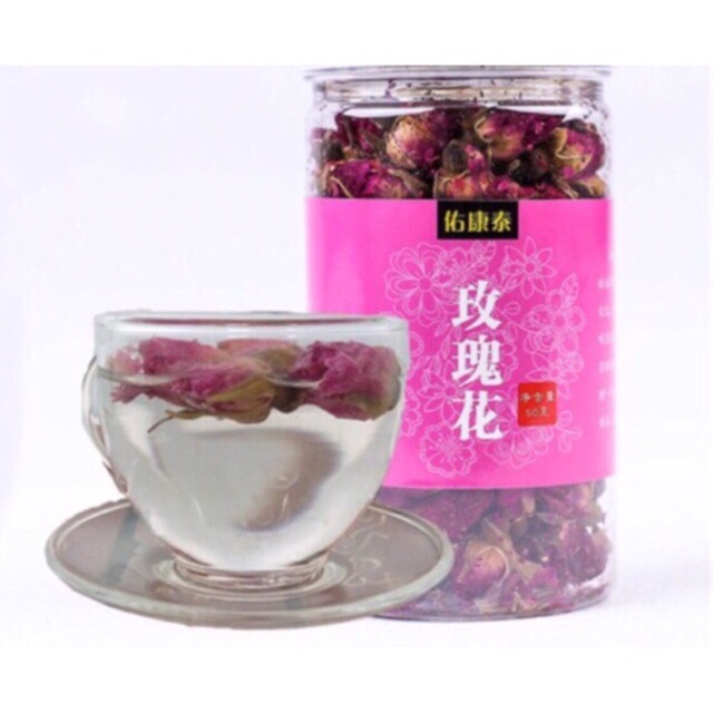 Trà hoa hồng khô tự nhiên hộp 50g