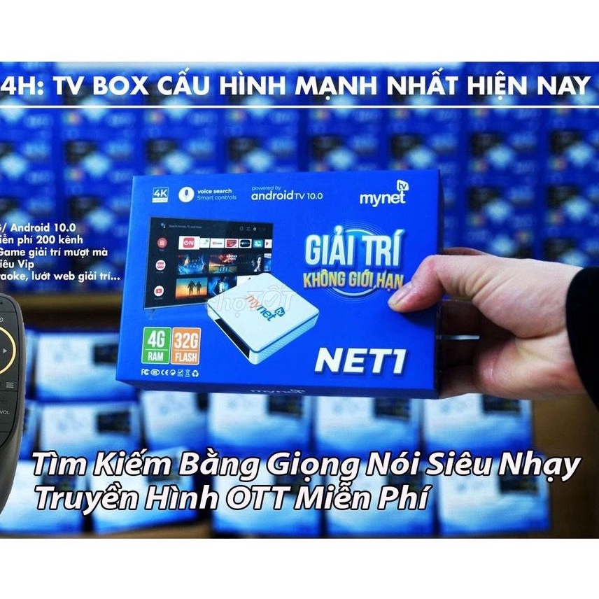 Android TVBOX Có Điều Khiển Giọng Nói MYTV NET1 Ram 4G Rom 32Bb | Hàng Chính Hãng