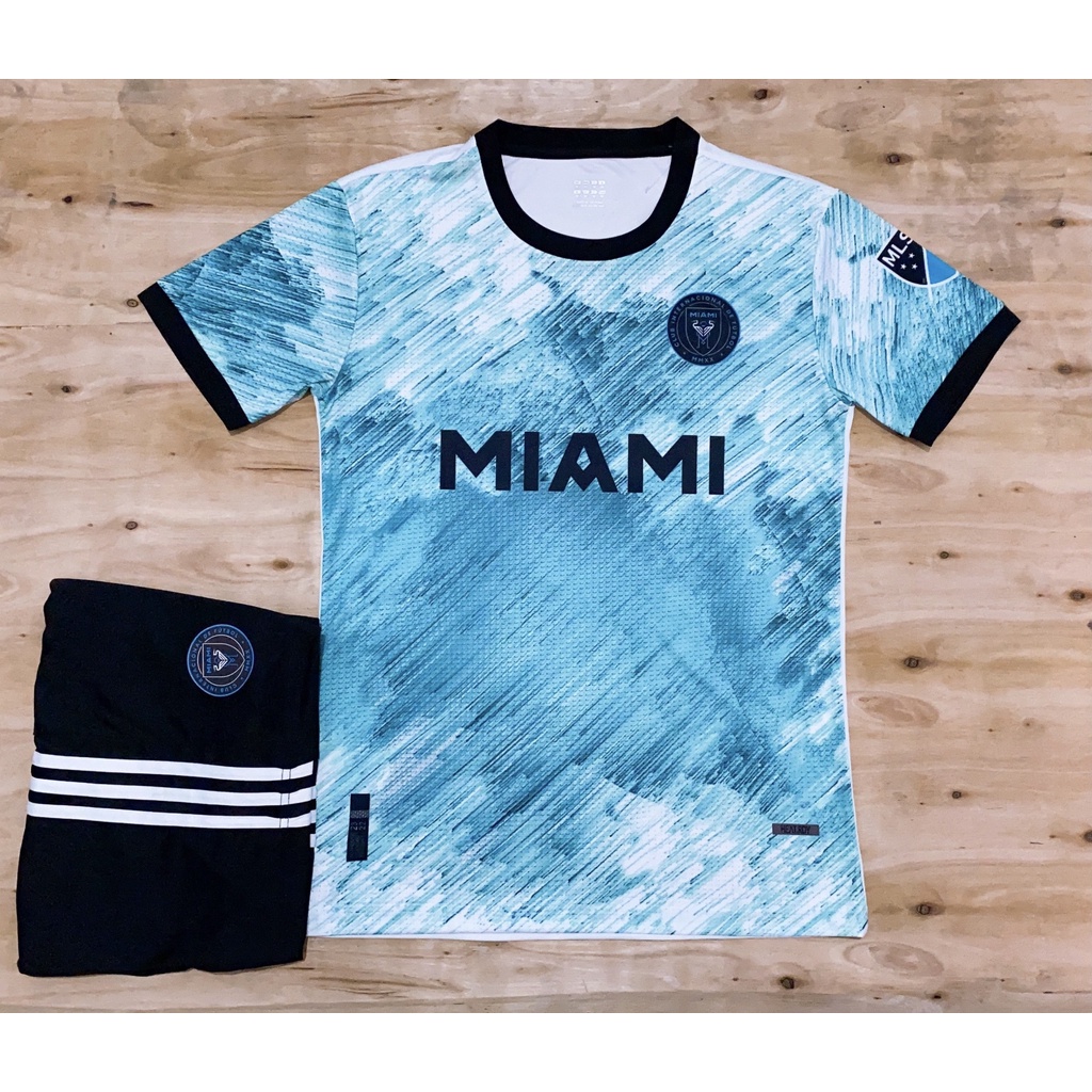 Bộ quần áo bóng đá CLB Miami xanh hàng thun