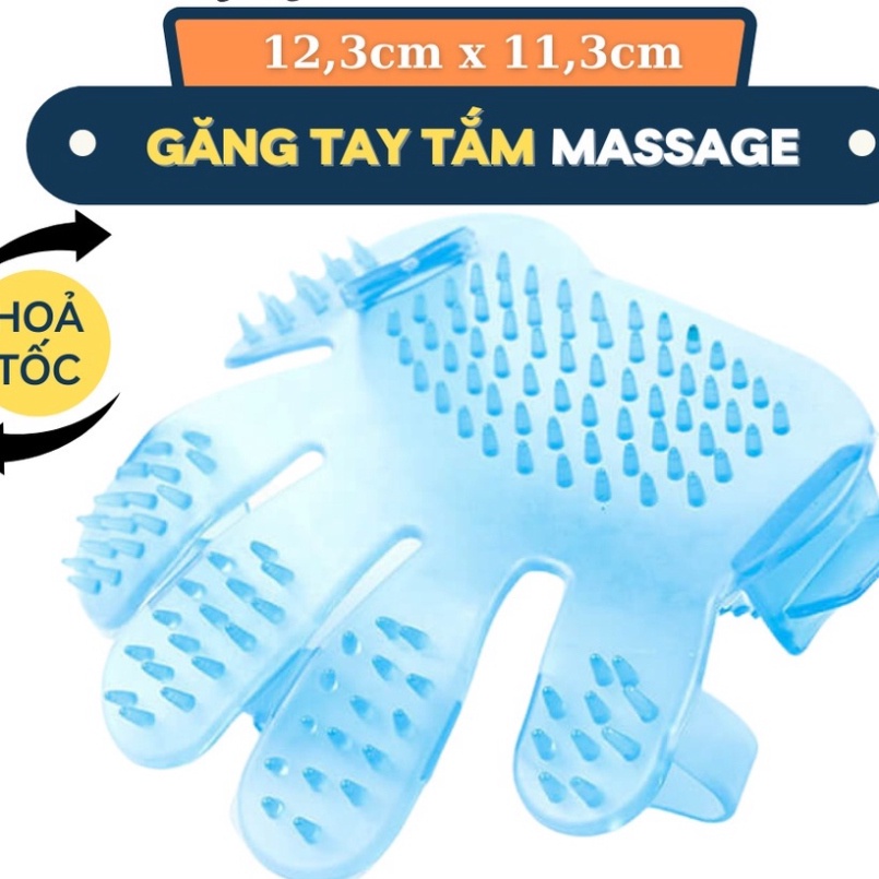 Găng tay tắm massage cho chó mèo (silicon) chải lông gỡ rối đánh bông lông giữ cho thú cưng và nhà củ