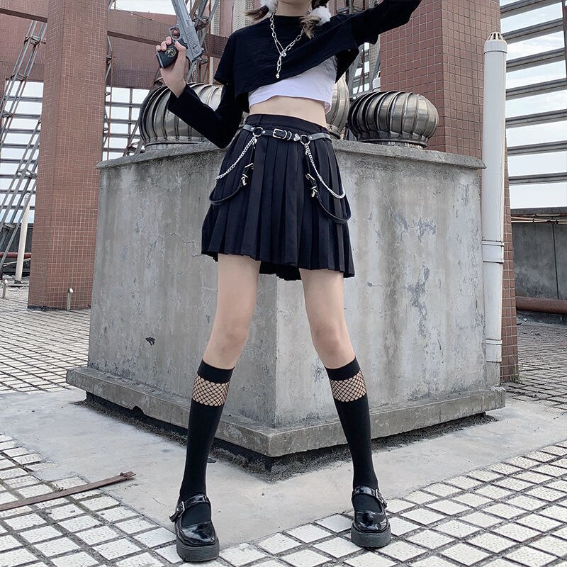 2022 Women Sexy Knee High Socks Mesh Stockings Fashion Fishnet Cute College Style JK Girls Lolita Student Black Gothic Long Sock
