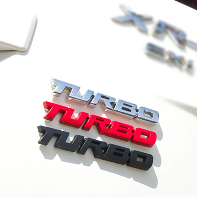 Tem Decal Chữ TURBO Dán Xe Ô Tô