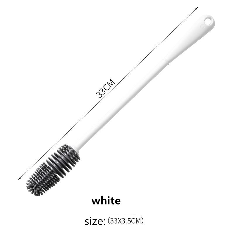 Cọ vệ sinh bằng silicon 360 độ cán dài tiện dụng cho gia đình