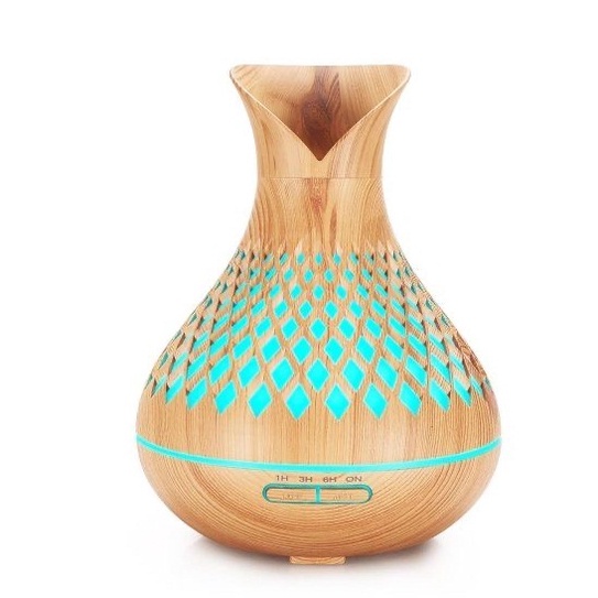 Máy Xông Tinh Dầu Máy Khuếch Tán Tinh Dầu Bình Hoa Kẻ Ca rô 550ml