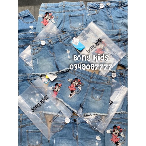 Quần Short Jean Bé Gái Minnie DN