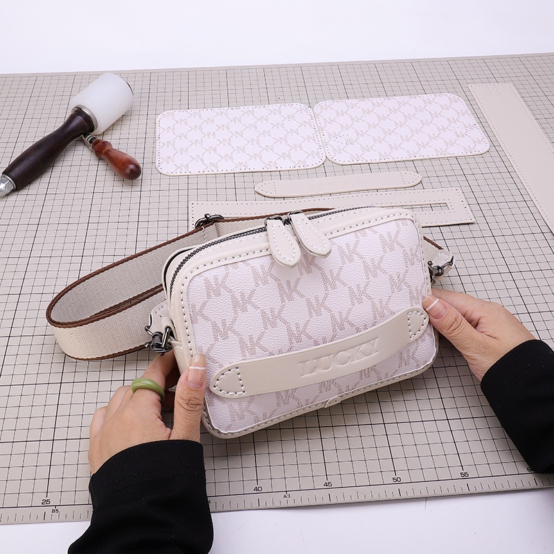 Túi tự đan, Túi handmade tự làm PU túi  đeo chéo  cho nam ko bạn