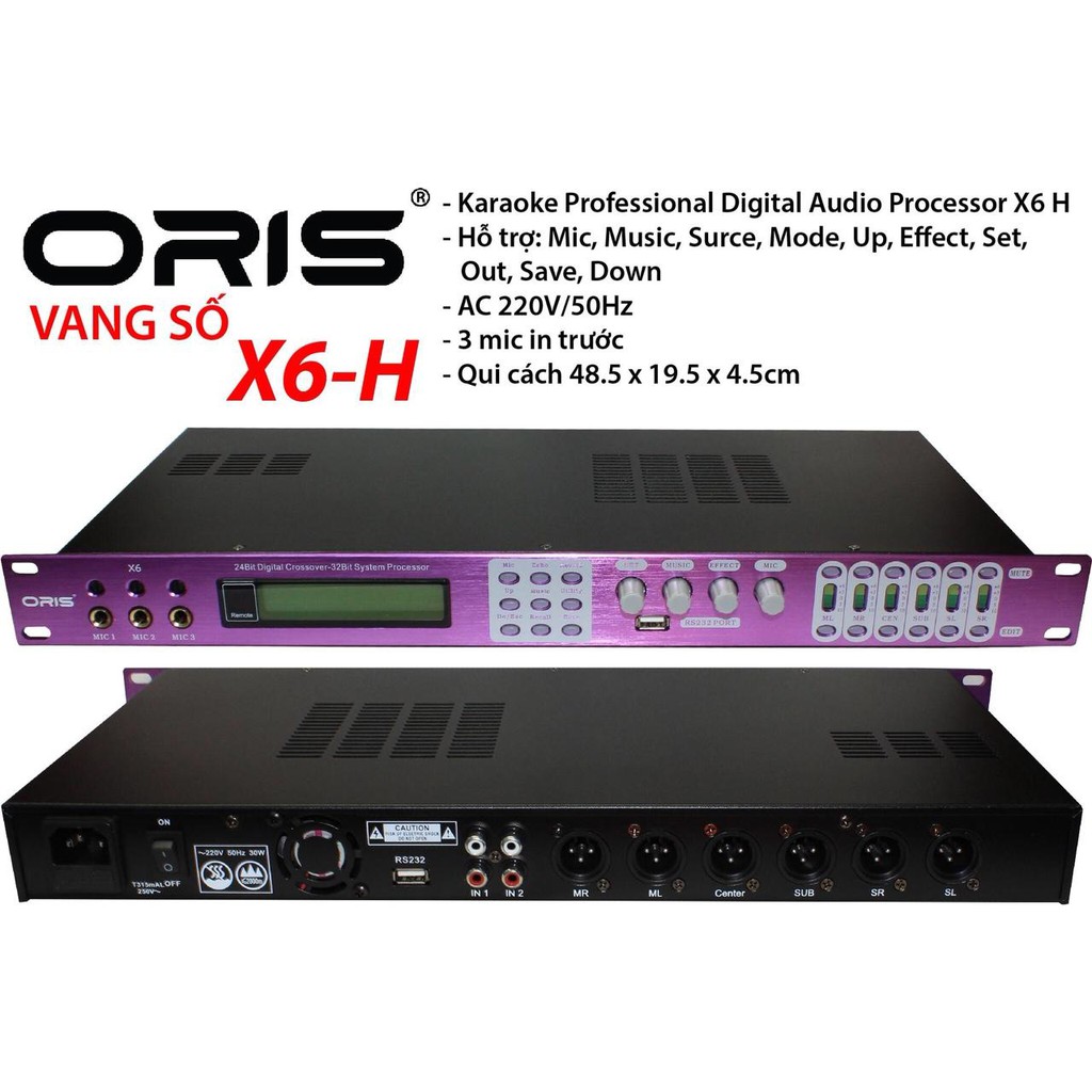 Vang số Oris X6-H, Chức năng nhận tín hiệu âm thanh và xữ lí âm thanh, hỗ trợ nhiều tính năng