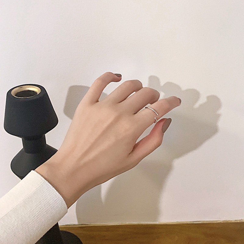 Nhẫn Hở Kiểu Dáng Đơn Giản Phong Cách Hàn Quốc