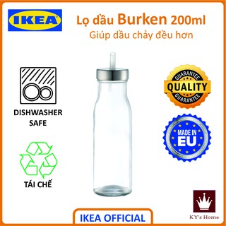 Lọ thủy tinh đựng dầu và giấm Ikea Burken 200ml