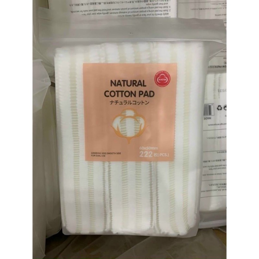 Combo 5 Gói Bông tẩy trang 3 lớp Cotton Pads túi 222 miếng CPM1 100% Cotton Bông Sợi Tiệt Trùng