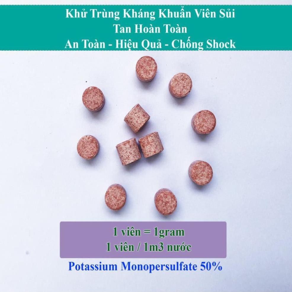 Virkon Viên Nén bịch 100g – Thuốc sát trùng chuồng trại, vật nuôi, thú cưng, ao tôm cá