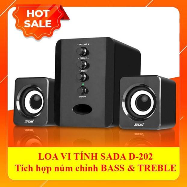 [REAL] {Video Review} Bộ Loa Máy Tính SADA D-202 Âm thanh Ấm Cực Hay, Có Núm Chỉnh BASS Và TREBLE