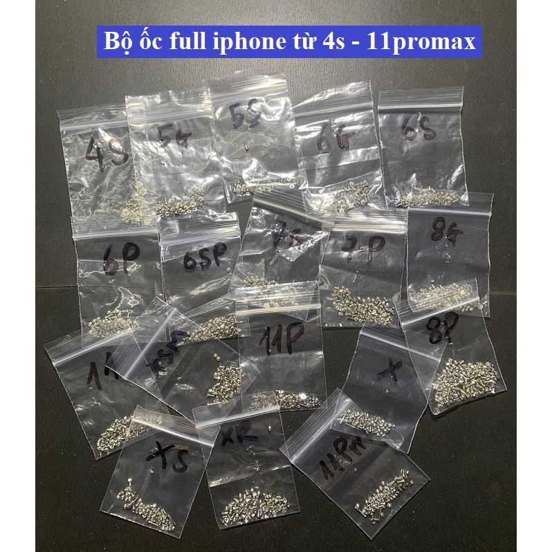 Full bộ ốc iphone từ 4s- 11promax