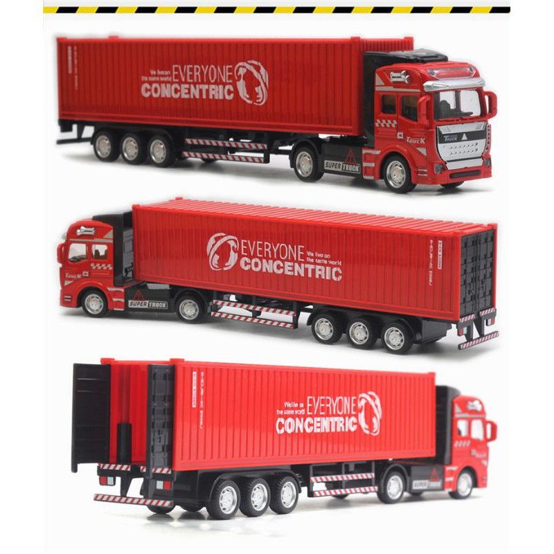 MÔ HÌNH XE CONTAINER KIM LOẠI TỈ LỆ 1:55