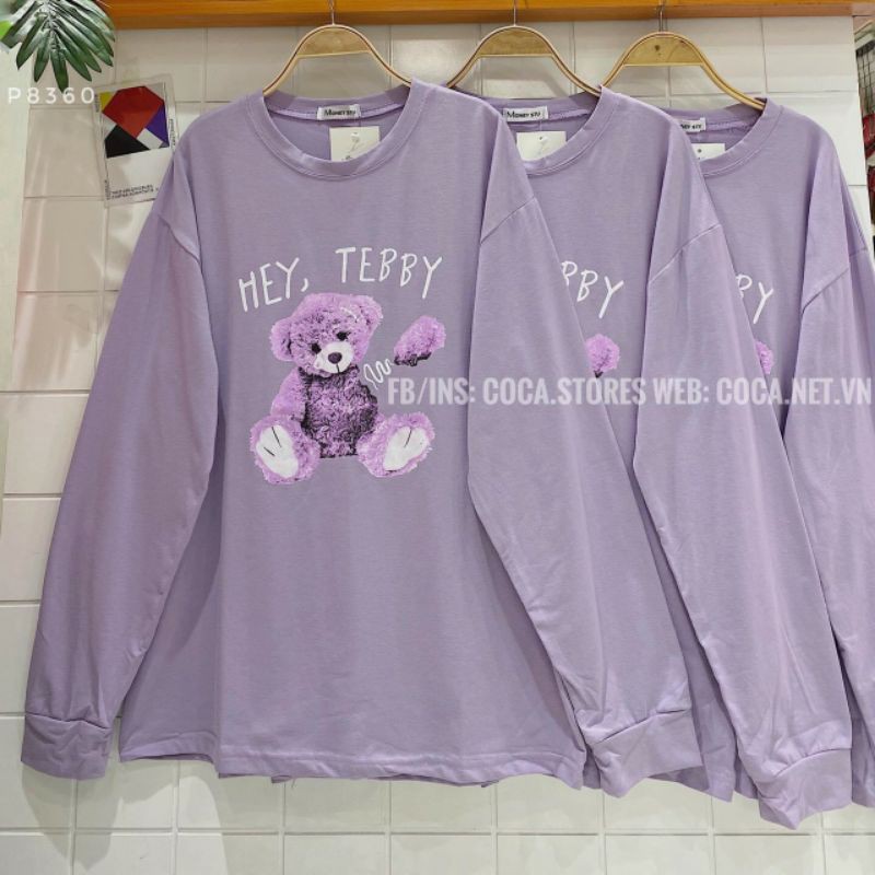 [RẺ VÔ ĐỊCH Áo Sweater Unisex Gấu Teddy Dài Tay Chất Thun Cotton Form To(Ảnh Thật)