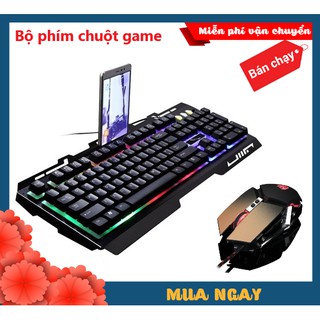 🎀FREESHIP🎀 Bộ bàn phím G700 và chuột T06 chuyên game Led 7 màu (Đen) - Bảo Hành 12 Tháng