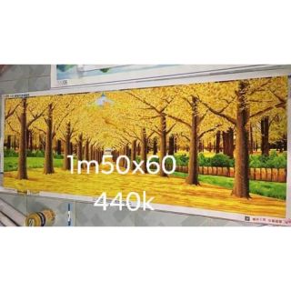 Tranh đính đá thành phẩm RỪNG CÂY MÙA THU