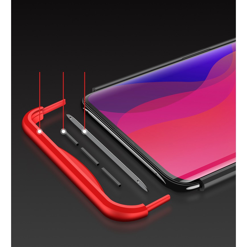 Ốp điện thoại cứng 3 trong 1 bảo vệ toàn diện cho OPPO Find X