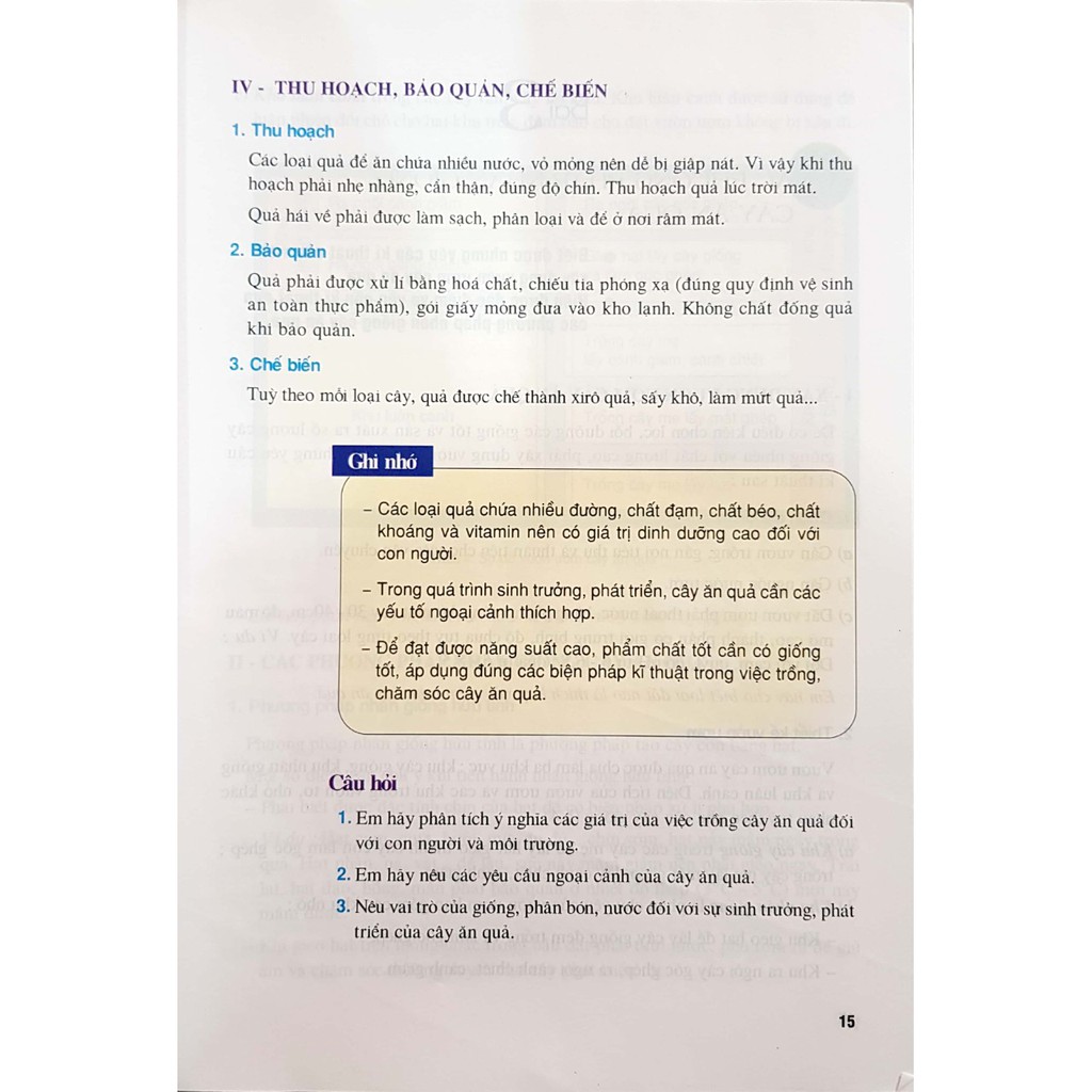 Sách - Công nghệ 9 Trồng cây ăn quả - 9786040235183