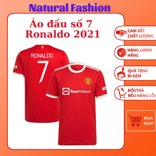 Áo Đấu Ronaldo mẫu mới 2021- Áo bóng đá Manchester United - vải lưới Polyester cao cấp