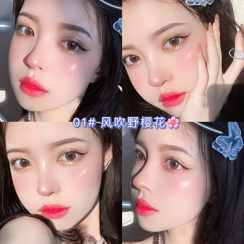 【Sản phẩm mới】 Phấn má hồng dạng nhũ + phấn highlight dạng nén một miếng phấn nén trang điểm tông nude tự nhiên bắt sáng | BigBuy360 - bigbuy360.vn