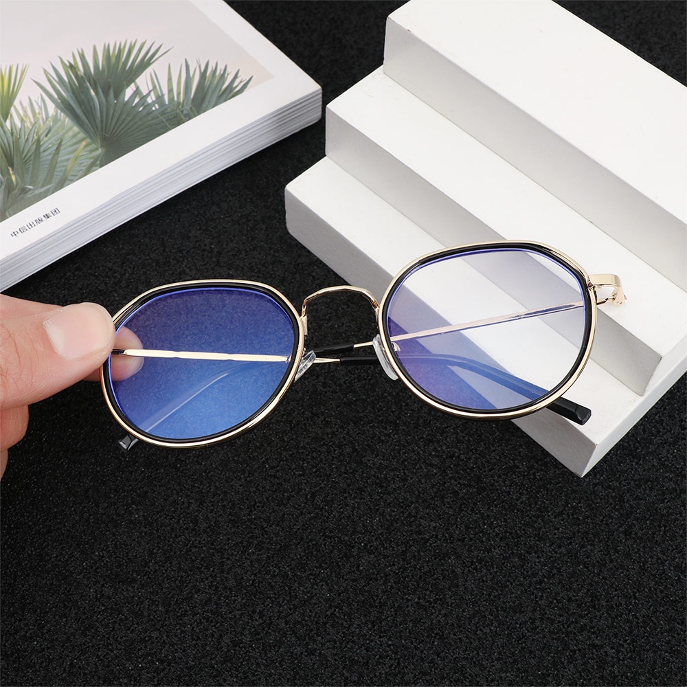 Mắt kính gọng kim loại phong cách bát giác có độ phân giải cao đơn giản thời trang