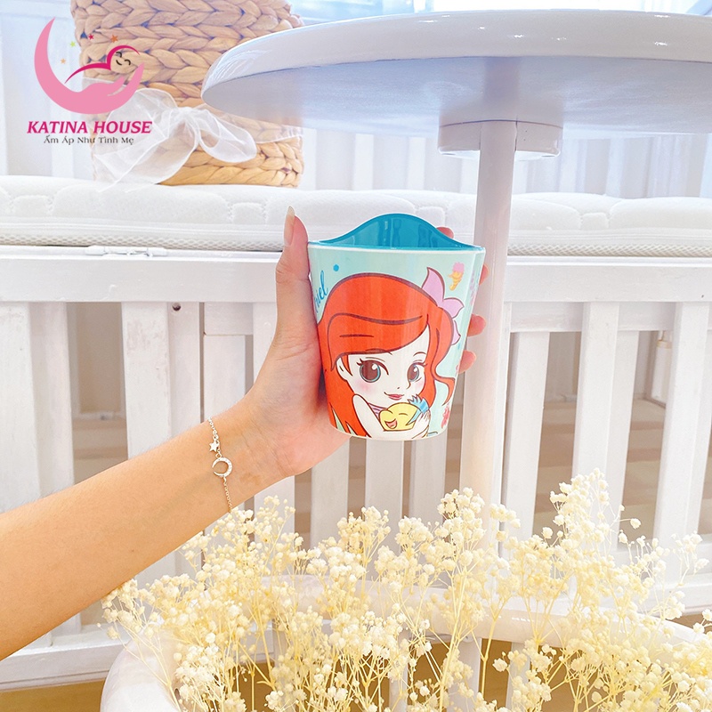 Ly uống nước cho bé thương hiệu Disney, chất liệu melamine 2 màu dày dặn, an toàn sử dụng
