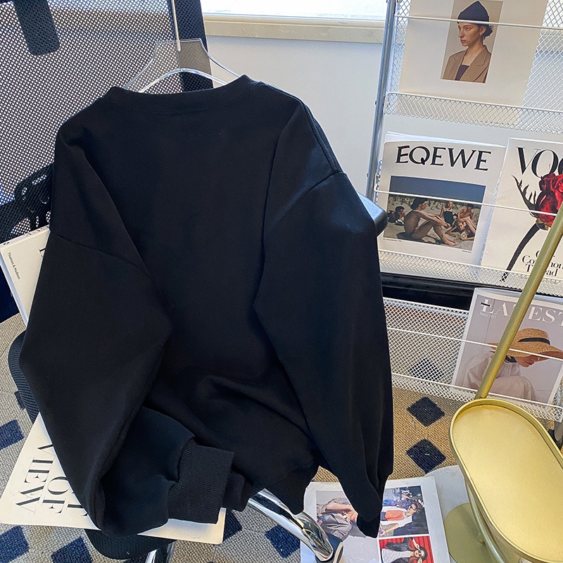 Áo sweater Cổ Tròn Dáng Rộng Phong Cách Hàn Quốc Thời Trang Thu Đông Mới