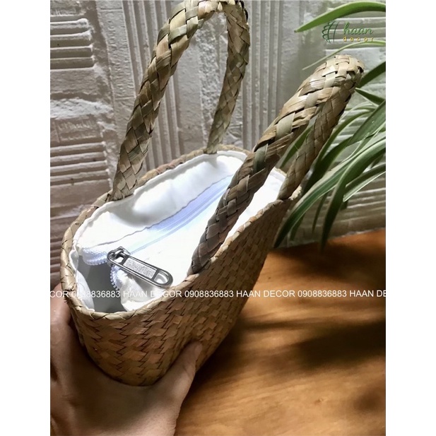 Túi xách cỏ bàng, túi cói size nhỏ cho bé yêu