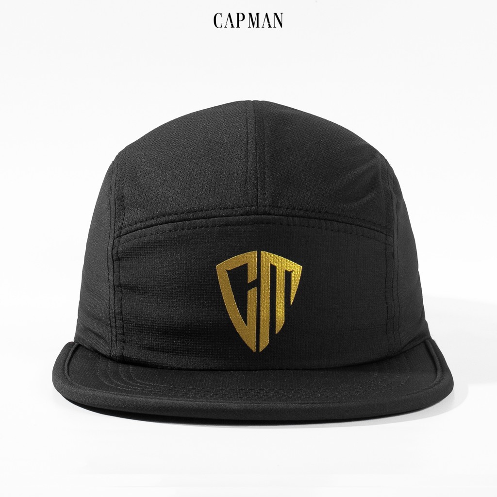 Mũ lưỡi trai CAPMAN chính hãng full box, nón kết nam snapback CM116 vải dù màu đen