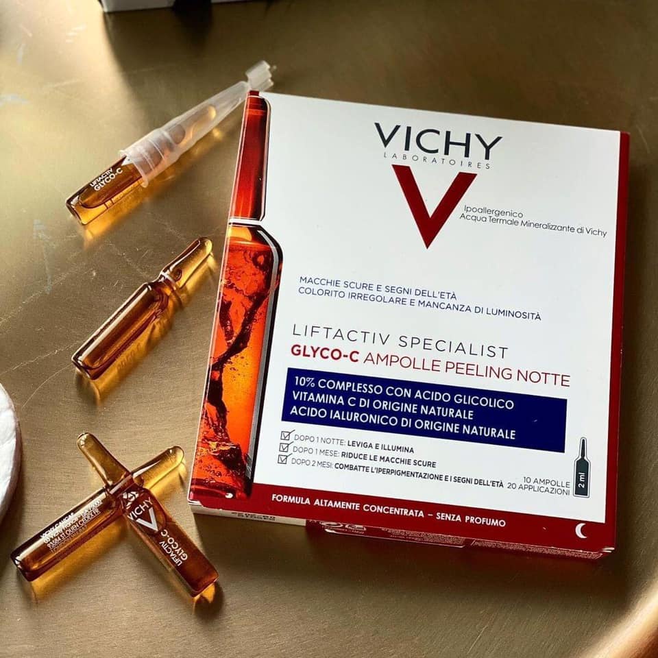 TINH CHẤT CÔ ĐẶC GIÚP DƯỠNG SÁNG DA, MỜ THÂM NÁM BAN ĐÊM VICHY LIFTACTIV SPECIALIST AMPOULE GLYCO-NIGHT PELL