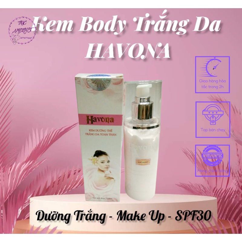 KEM DƯỠNG THỂ TRẮNG DA HAVONA MAKE UP BODY