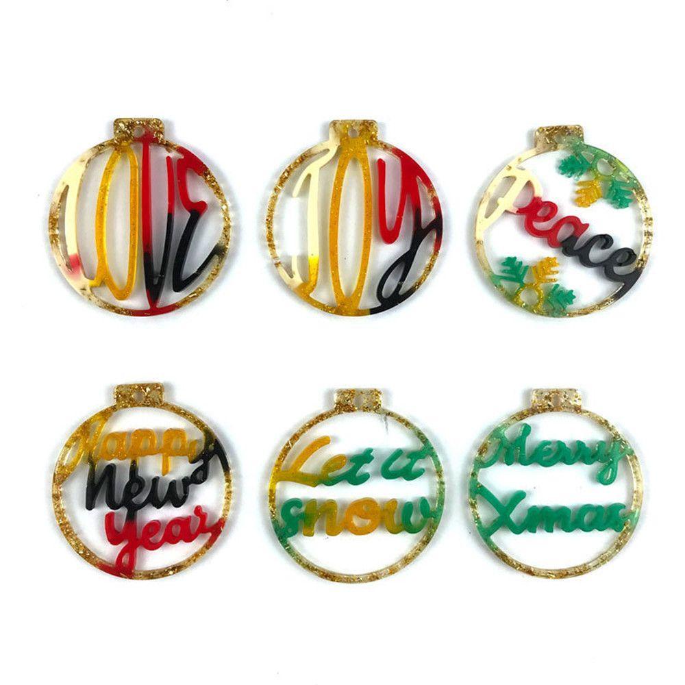 Khuôn Silicone Làm Bông Tai Epoxy UV Hình Chữ Merry Christmas