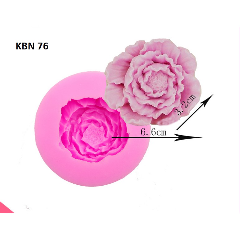 Khuôn Silicone Hoa Mẫu Đơn Sắc Nét Lá DoLa bầu