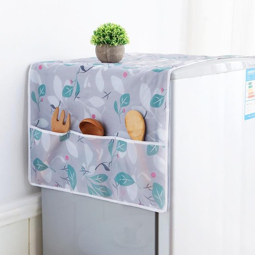 Tấm phủ tủ lạnh có túi đựng 2 bên tiện lợi vải chống thấm nước chống bụi