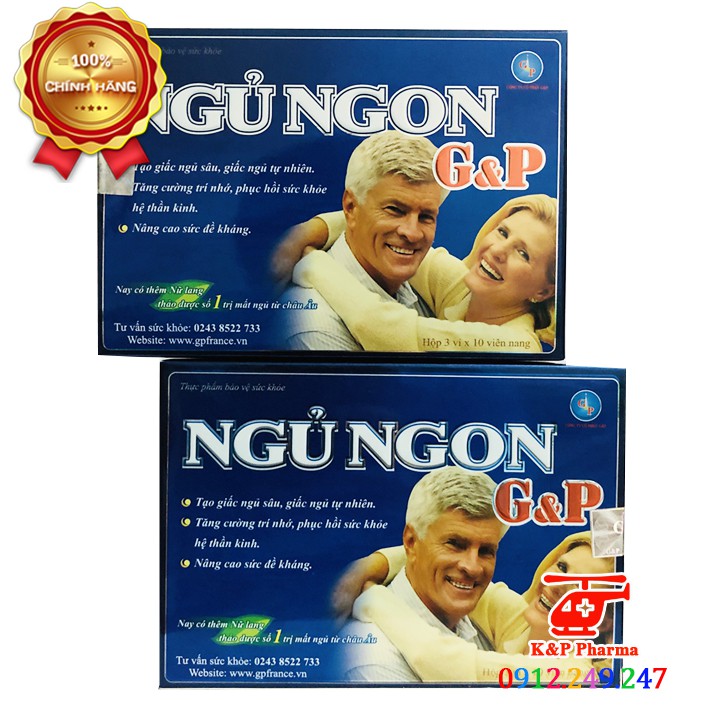 Ngủ Ngon G&P | Hỗ trợ dưỡng tâm an thần, tạo giấc ngủ sâu, phù hợp cho người cao tuổi, mất ngủ kinh niên | Ngủ Ngon GP