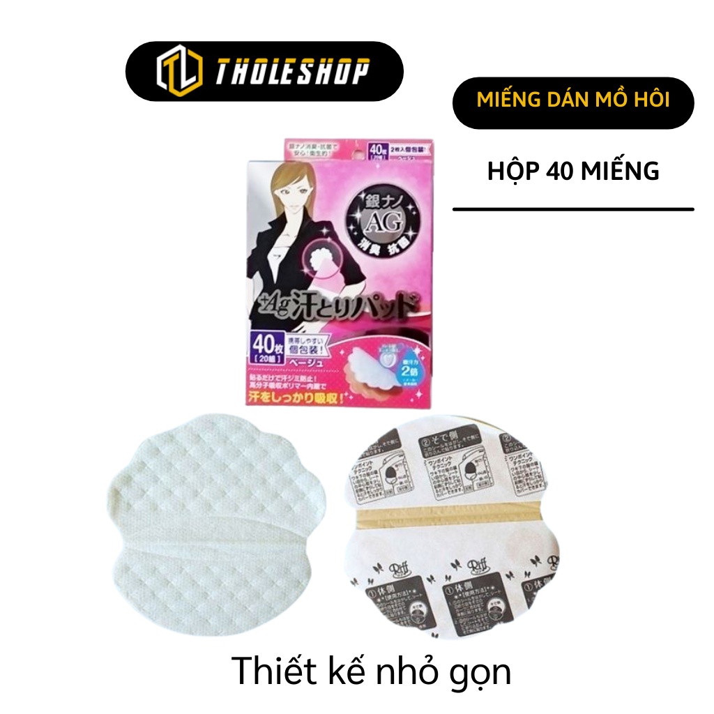 Miếng Dán Chống Mồ Hôi Nách - Combo 40 Miếng Thấm Hút Khử Mùi Vùng Nách Hiệu Quả 7342