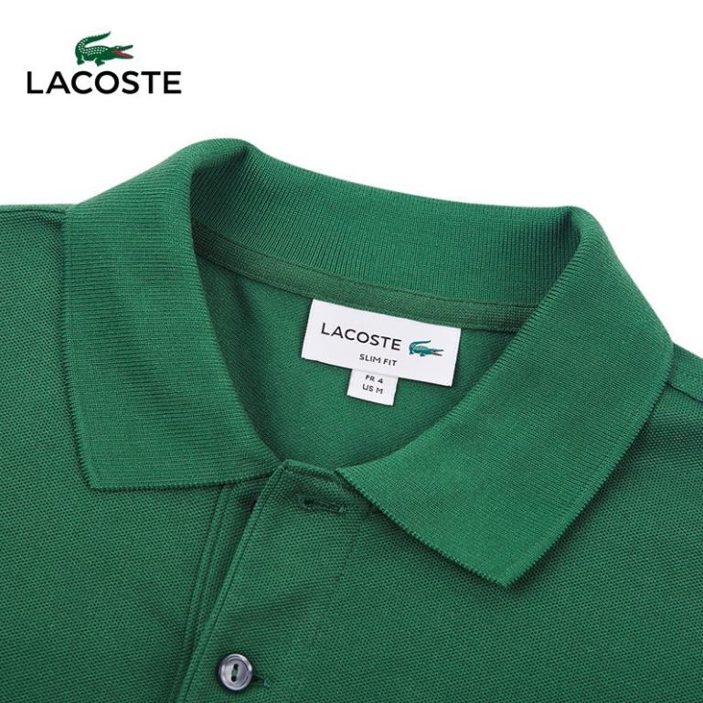 Áo Polo Lacoste Xanh Rêu Xuất Dư Có Cổ  - Chất Liệu 100% Cotton Pique Hàng VNXK  ྇ * New -
