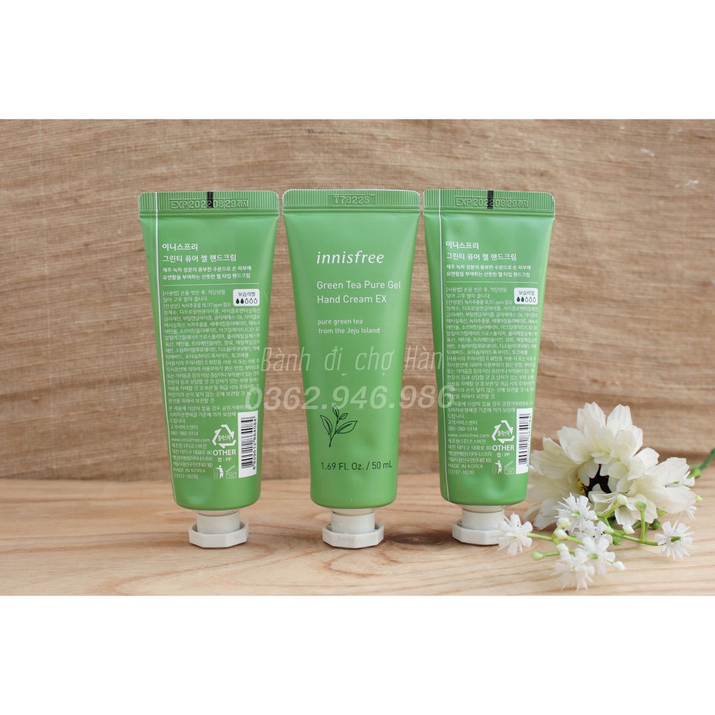 Kem Dưỡng Da Tay Chiết Xuất Trà Xanh Innisfree Green Tea Pure Gel Hand Cream EX 50ml | BigBuy360 - bigbuy360.vn