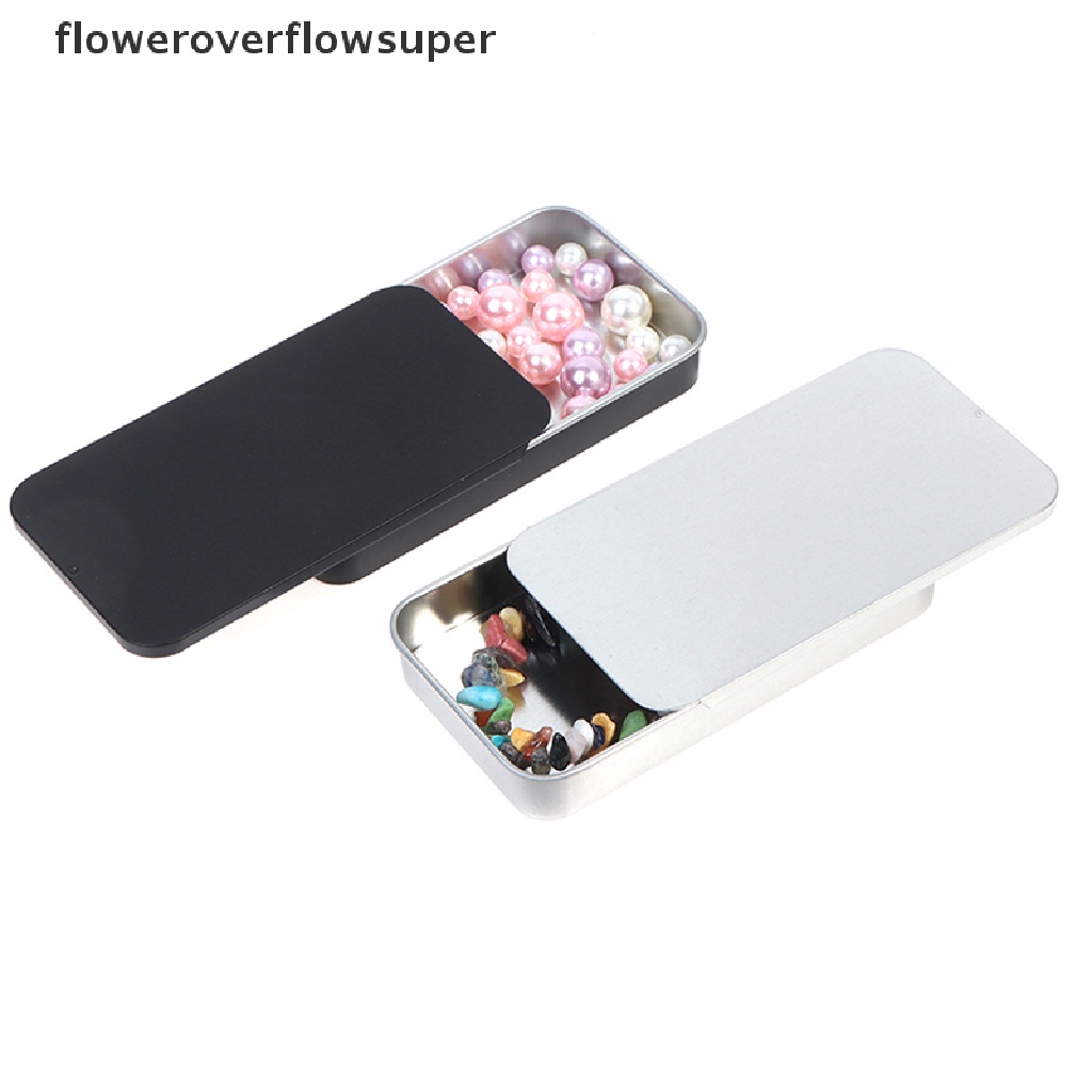 1 Hộp Thiếc Đựng Tiền Xu / Chìa Khóa Dạng Đẩy Nắp Trượt Bằng Kim Loại Nhám