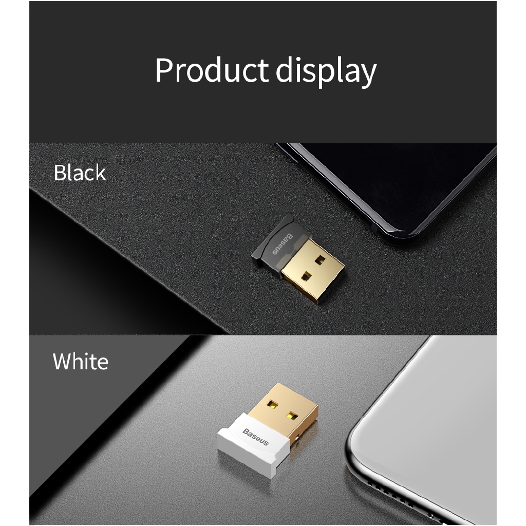 Bộ Chuyển Đổi USB Bluetooth 5.0 Baseus Cho PC PS4 Mouse Aux Audio