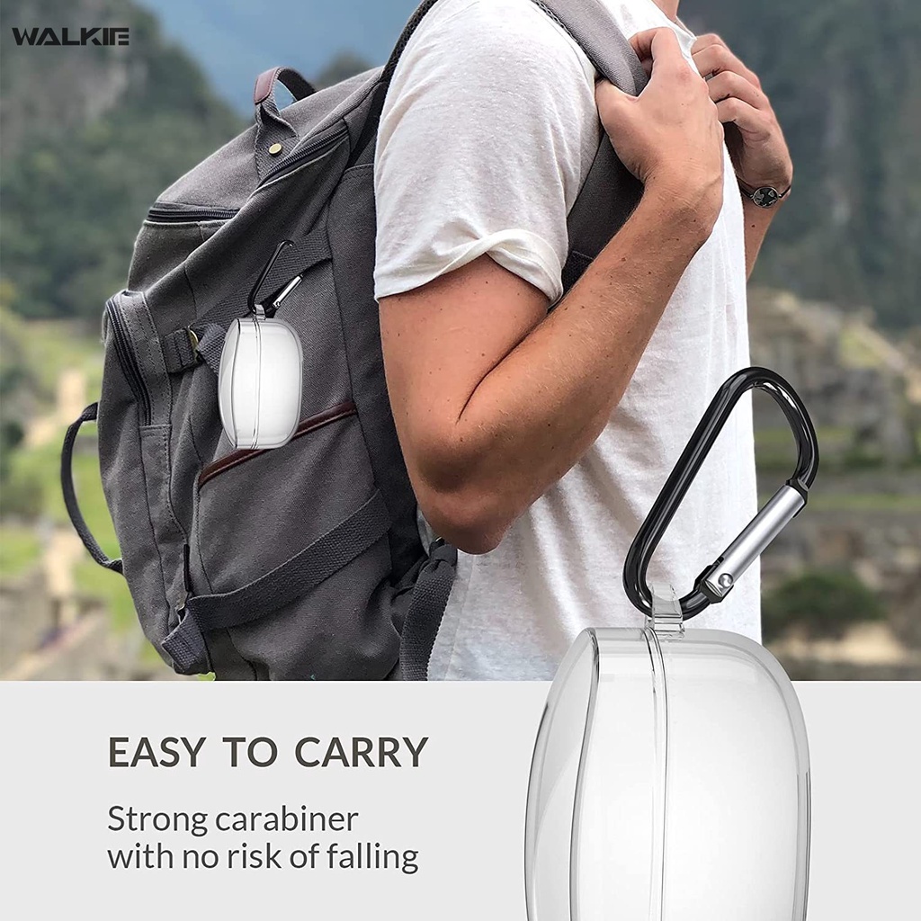 Vỏ bọc bảo vệ hộp sạc tai nghe bluetooth Sony WF-1000XM4 TPU dẻo trong suốt có móc khóa