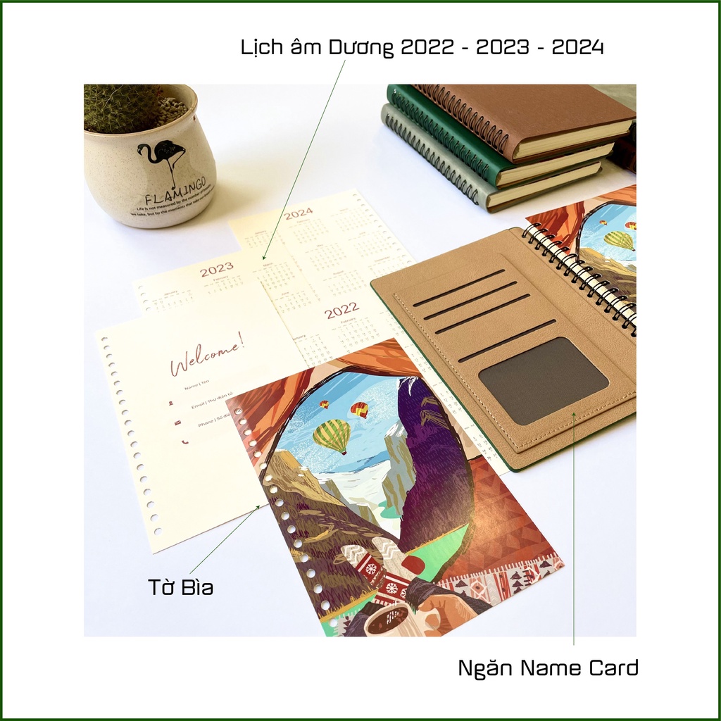 Sổ Tay Mini - Màu Nâu - 220 Trang - Chống Thấm Nước