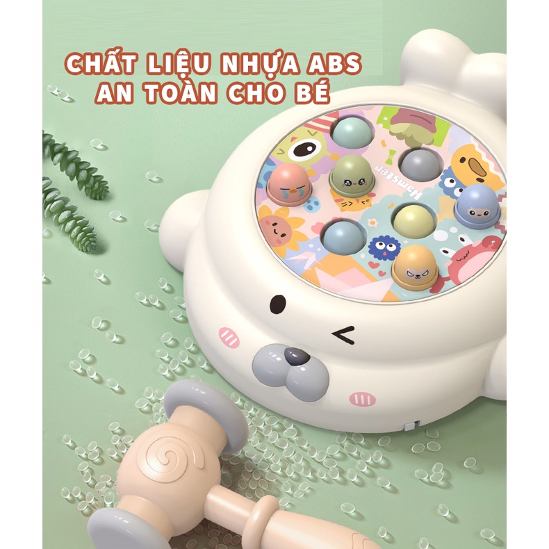 Đồ chơi đập chuột cho bé, bộ trò chơi đập chuột trẻ em có nhạc và đèn siêu xinh