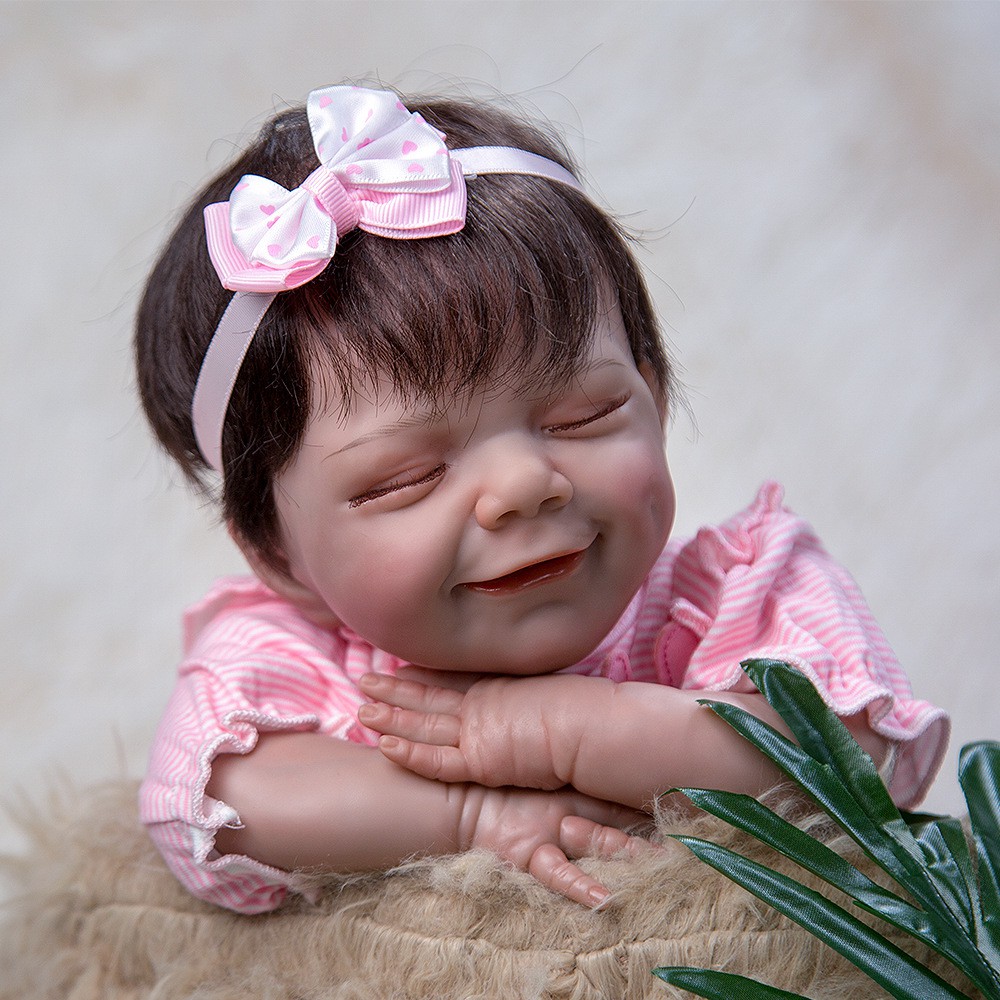 Búp Bê Tái Sinh Em Bé Ngủ  KEIUMI Thân Gòn 50 cm- Baby Silicone Reborn Handmade Dolls 20 inch